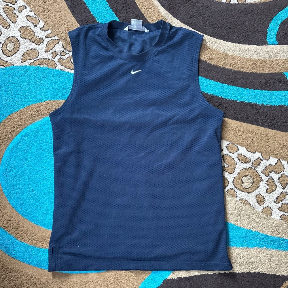 Nike Dark Blue Mesh Athletic Tank